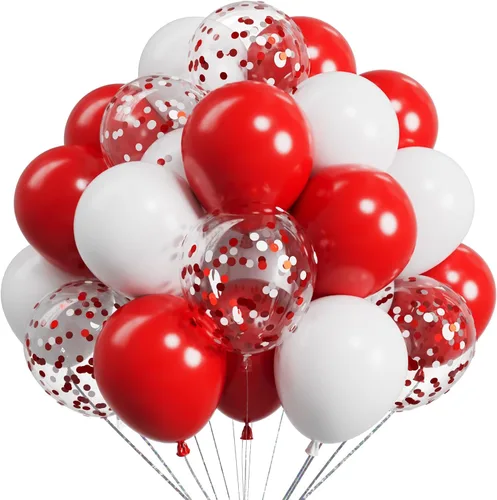 Vista 8 de Globos metálicos negros y dorados de 12 pulgadas, 73 globos de látex con confeti dorado y negro, juego de globos de helio brillantes para fiestas
