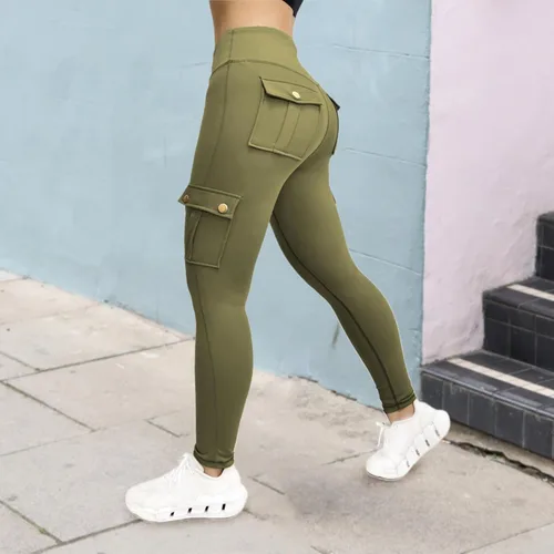 Vista 7 de ADJHDFH Pantalones de fitness para mujer, pantalones de yoga ajustados de alta elasticidad, de secado rápido, pantalones para correr, todos