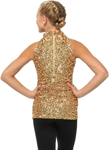 Vista 2 de Vestido tipo túnica con lentejuelas brillantes para mujer solo para Kix