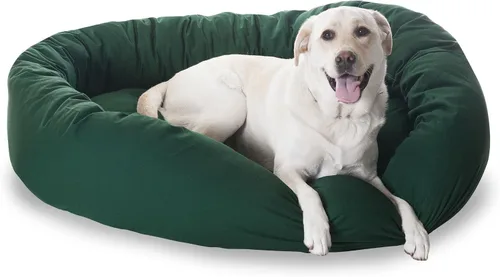 Vista 30 de Majestic Pet Products - Cama en forma de bagel para perro, color caqui, 32 pulgadas