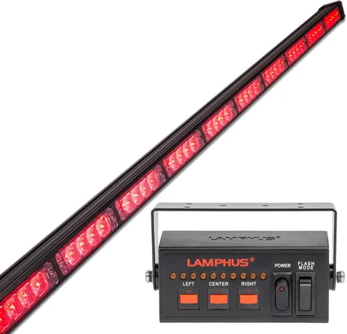 Vista 28 de lamphus SolarBlast sbls64 29" 24 W LED Advertencia Tráfico de Emergencia Advisor – Barra de luz ámbar azul, Azul