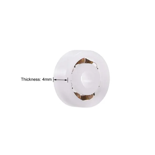 Vista 3 de uxcell 623 rodamientos de plástico 0.118x0.394x0.157 in bola de vidrio jaula de nylon 5pcs