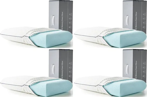 Vista 16 de WEEKENDER Almohada de espuma viscoelástica de gel, tamaño estándar, sensación firme media, soporte para cuello y hombros, para dormir de lado