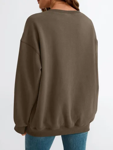 Vista 99 de EFAN Sudaderas de gran tamaño con cuello redondo Y2K para mujer, sudaderas con capucha para otoño, moda 2025, ropa para adolescentes y niñas, lindo
