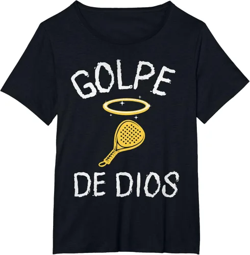 Vista 32 de Golpe De Dios Padel Player Sport in Spanish En Espanol Men's T-Shirt