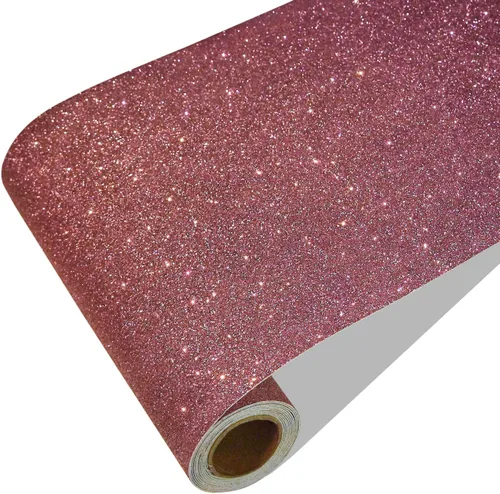 Vista 13 de CRE8TIVE Papel tapiz marrón oscuro con purpurina, borde de pared para despegar y pegar, 8 x 80 pulgadas, papel tapiz de tela brillante, extraíble
