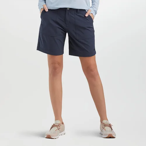Vista 2 de Outdoor Research Pantalones cortos Ferrosi para mujer, entrepierna de 7 pulgadas