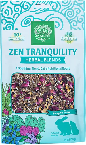 Vista 3 de Small Pet Select - Mezcla de hierbas Zen Tranquility, una golosina herbaria natural para conejos y cobayas, 4.4 onzas Natural Aromatic Herbal