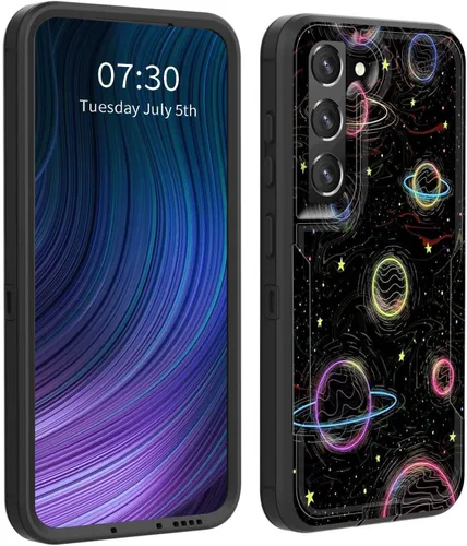 Vista 15 de Funda para Galaxy S23 5G, híbrida de doble capa (tapa a prueba de polvo integrada) (soporte magnético para automóvil) a prueba de golpes, protección