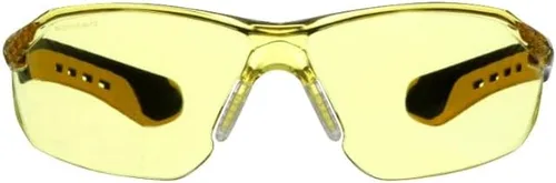 Vista 5 de 3M - Lentes de seguridad con patillas planas con lente resistente a los arañazos, marco ámbar, 1 par