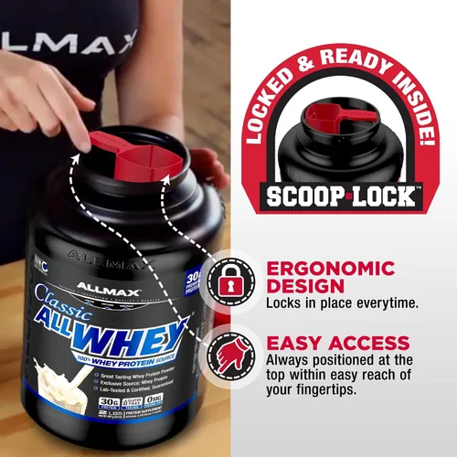 Vista 6 de ALLMAX AllWhey Classic - Proteína de suero en polvo, chocolate, 2 libras Supports Lean Muscle Growth, Enhances Recovery, 30g Whey Protein, Gluten