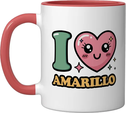 Vista 5 de I love Amarillo Ceramic Mug, Black/White