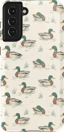 Vista 14 de Casely Funda para Galaxy S21 Here Comes The Sun Colorblock Sunset Diseño protector delgado esencial de doble capa Aquí viene el sol