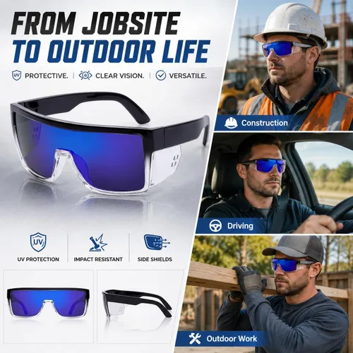 Vista 4 de Gafas de sol polarizadas de seguridad UV400 con certificación ANSI Z87.1