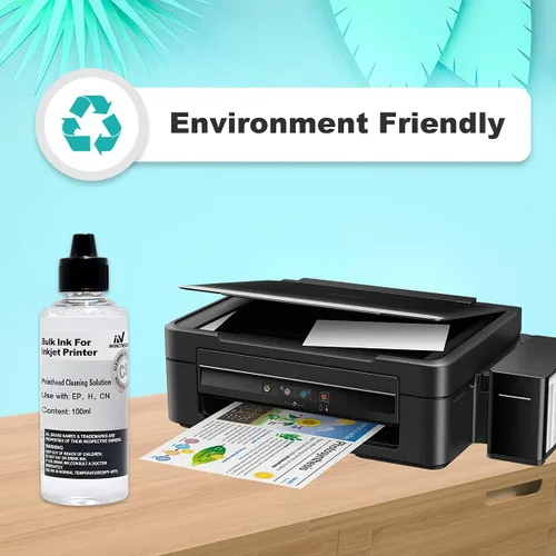 Vista 7 de Kit de limpieza de cabezal de impresión para impresoras de inyección de tinta, 2 soluciones de limpieza universal de 3.5 fl oz, boquilla