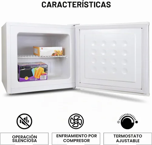 Vista 5 de Koolatron Congelador vertical blanco de 1.2 pies cúbicos de capacidad, 1 estante con cable, listo para garaje, almacenamiento de carne