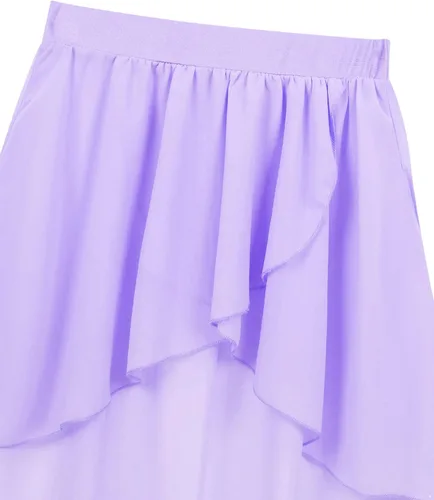 Vista 4 de Moily - Faldas de baile para niñas grandes, modernas, con cintura elástica