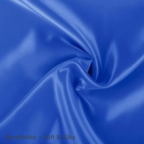 Vista 15 de Sábana bajera ajustable tamaño individual color azul aguamarina, sábana de satén suave y sedosa, sin arrugas, bolsillo profundo de 21 pulgadas, solo