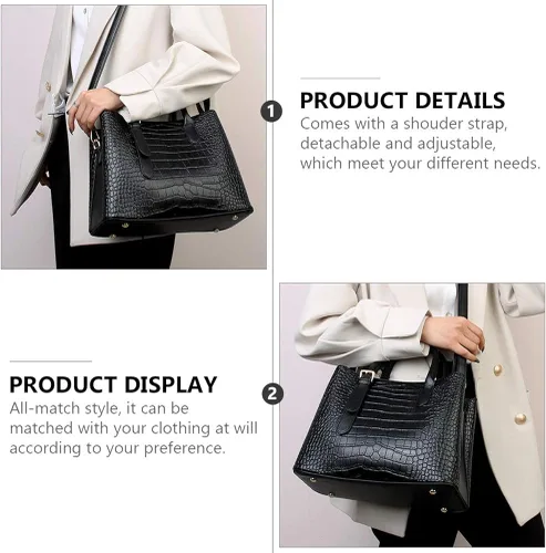 Vista 6 de Bolso bandolera de piel sintética para mujer, bolso de mano de moda, bolso de regalo, lindo portátil para uso diario