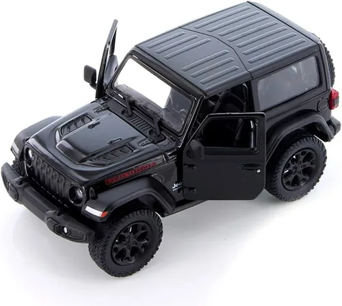Vista 23 de KiNSMART - Vehículo de juguete modelo Jeep Wrangler Rubicon todoterreno 4x4 de 5 pulgadas, escala 1:34, réplica de coche de metal fundido