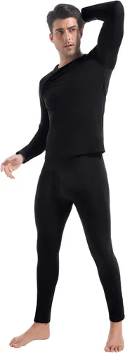 Vista 8 de CL convallaria Long Johns - Ropa interior térmica para hombre, forro polar suave, capa base para clima frío, conjunto de regalo