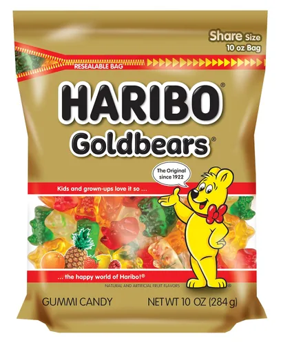 Vista 14 de HARIBO - Gomitas de ositos, bolsa resellable de 10 onzas, sabores surtidos