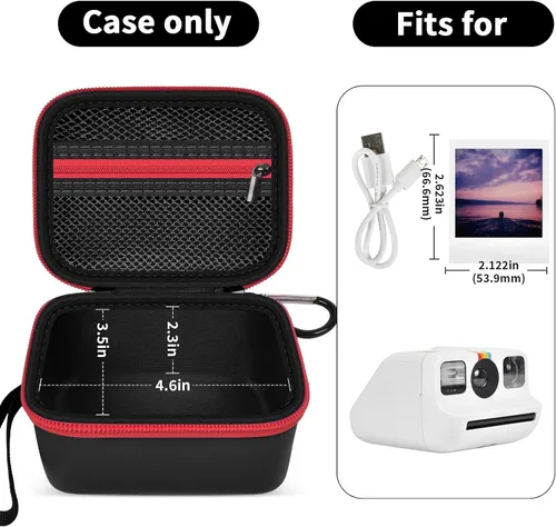 Vista 4 de ANKHOH Funda para Cámara Digital para Polaroid Go Generation 2 Gen 2/9035/9071/9070 Cámara Mini Instantánea, Almacenamiento de Cámaras de Película