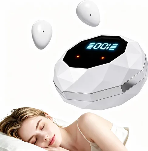 Vista 10 de Auriculares para dormir de lado, mini Bluetooth inalámbrico invisible 5.4, auriculares para dormir con pantalla LED, auriculares pequeños