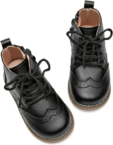 Vista 7 de DADAWEN - Botas de nieve impermeables para niños y niñas, botas térmicas para el invierno Negro Mg