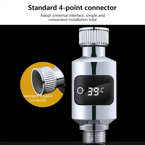 Vista 4 de Termómetro de ducha LED pantalla digital impermeable termómetro de agua grifo electrónico se puede utilizar para baño ducha termómetro digital