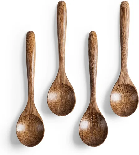 Vista 21 de 2 PCS Cucharas de Madera para Miel, Cucharas de Madera Pequeñas de 6.7 Pulgadas - Excelentes para Té, Café y Sopa, Pequeño Juego de Cucharas de Mesa