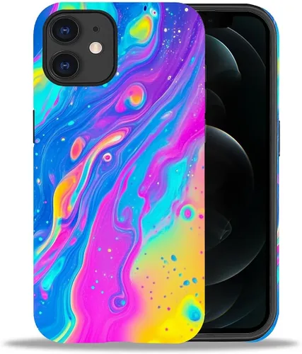 Vista 80 de DAIZAG Funda compatible con iPhone 11, hermoso color arena, patrón completo, carcasa rígida híbrida de plástico TPU + funda de protección