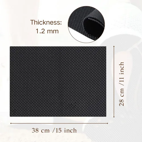 Vista 6 de Hoja de suela de goma para zapatos, 0.047 in de grosor de goma de reparación, hoja de suela antideslizante para la parte inferior del zapato