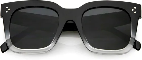 Vista 58 de zeroUV - Gafas de sol cuadradas retro de moda de gran tamaño para mujer estilo vintage 1.969 pulgadas