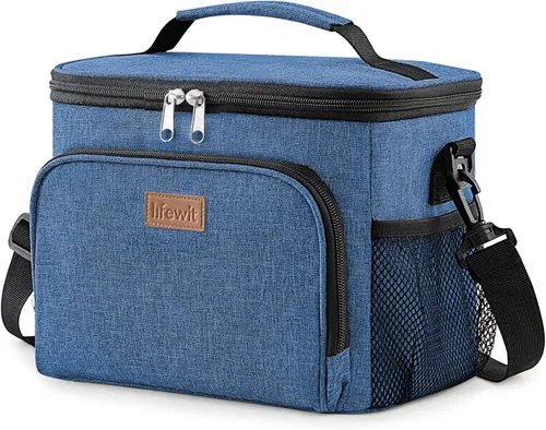 Vista 12 de Lifewit Bolsa de almuerzo reutilizable aislada, portátil, congelable, suave Negro