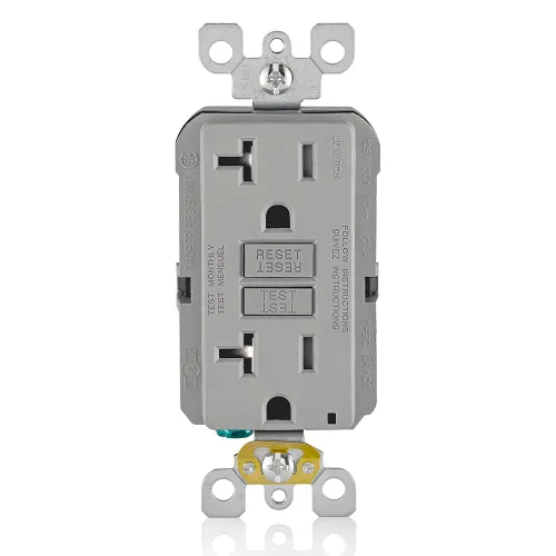 Vista 30 de Leviton SmartlockPro - Combinación GFCI de autocomprobación 15A con USB tipo A y tipo C en pared, cargador USB para teléfonos inteligentes y Blanco
