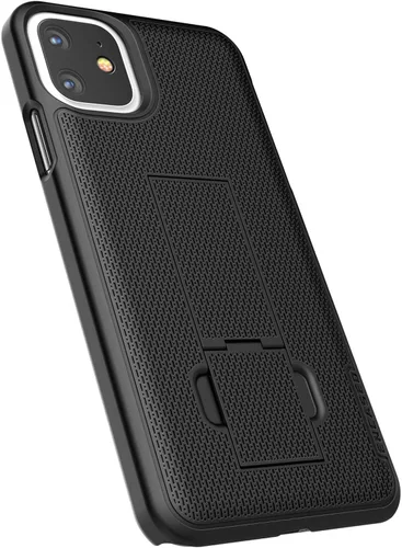 Vista 6 de Encased Funda para cinturón iPhone 11 con clip (Serie DuraClip) Funda ultradelgada con funda (Negro)