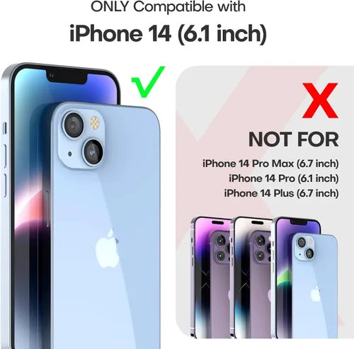 Vista 6 de TAURI Funda para iPhone 14, compatible con MagSafe, transparente A-Magnético Transparente