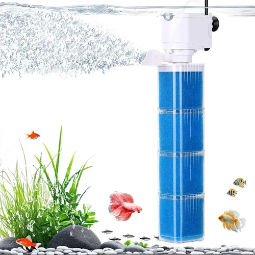 Vista 6 de fishkeeper Esponja de Filtro de Repuesto para Acuarios (Paquete de 3), Esponja de Filtro Biológico Lavable y Reutilizable para Tanques de Peces