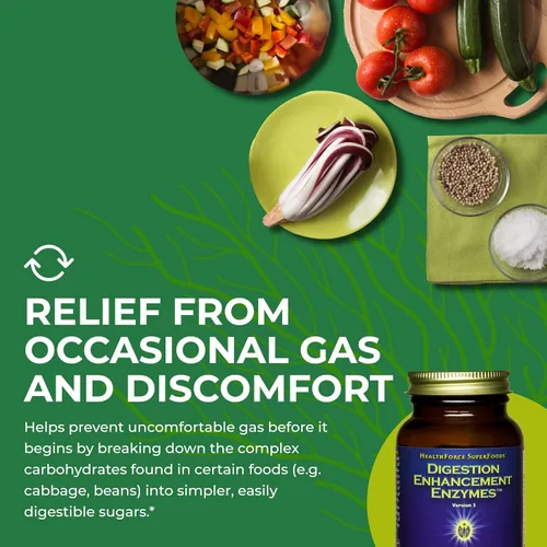 Vista 6 de HEALTHFORCE SUPERFOODS Enzimas para mejorar la digestión - 120 VeganCaps