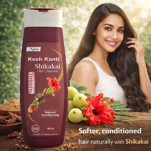 Vista 7 de patanjali Kesh Kanti Shikakai limpiador de cabello 6.1 fl oz / 6.08 fl oz