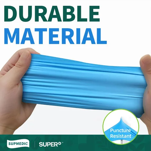 Vista 2 de Supmedic Vinyl Disposable Exam Gloves, 4Mil Powder-Free Latex-Free Food Grade Cooking Cleaning Medical Glove Blue 100&1000 Ct