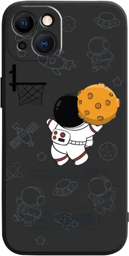 Vista 29 de Yonds Queen para iPhone 7 Plus / 8 Plus, linda funda con diseño de astronauta de dibujos animados, elegante parachoques de TPU suave, protectora