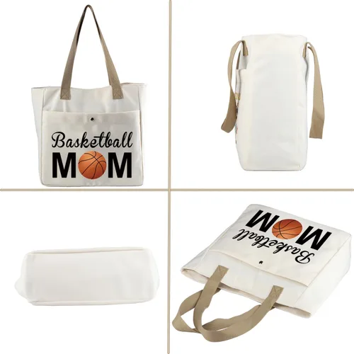 Vista 6 de MBMSO Bolsa de mano de fútbol para mamá, regalo para futbolistas, fanáticos del fútbol, amantes del fútbol, regalo de equipo, bolsa de mano