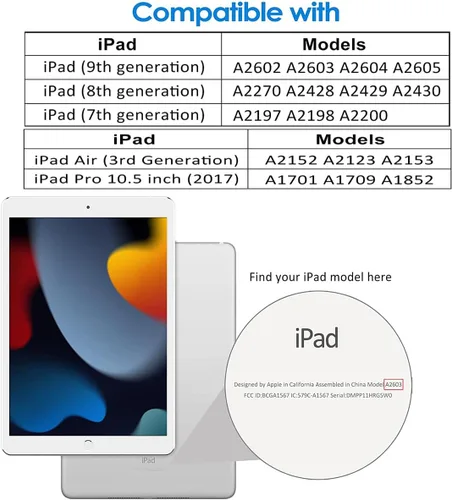 Vista 2 de Funda giratoria para iPad de 9ª/8ª/7ª generación de 10.2 pulgadas (2021/2020/2019), color rosa Funda giratoria de piel sintética de 360 grados