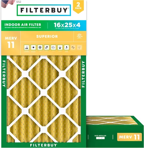 Vista 35 de Filterbuy Filtro de aire MERV 11 de 8 x 14 x 1 pulgadas para defensa de mascotas y alergias (paquete de 2), filtros electrostáticos plisados