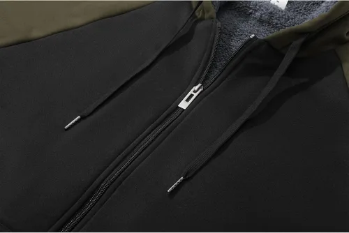 Vista 2 de GEEK LIGHTING Men's Raglan Color Block Fleece Heavy Full-Zip Hoodie