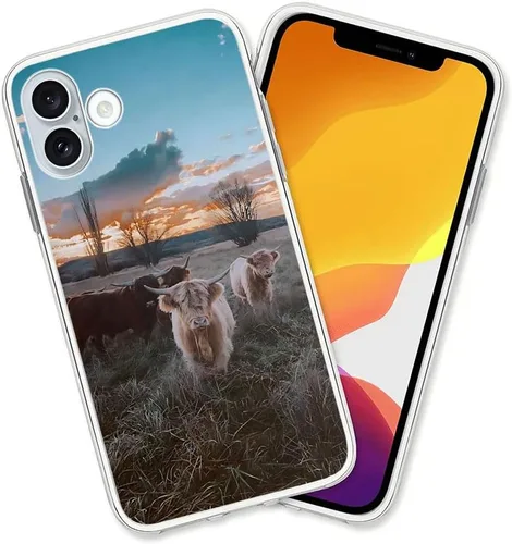 Vista 30 de Diseño para iPhone 14 Pro Max, diseño de acuarela de perros, collage de Pug para iPhone, protección a prueba de golpes, funda transparente de TPU