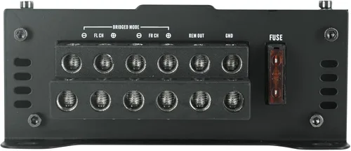 Vista 4 de Power Acoustik SB4-2500D 2500W Max 4-Channel Class D Amplificador de coche, estable de 2 ohmios, chasis compacto, refuerzo de graves, filtros