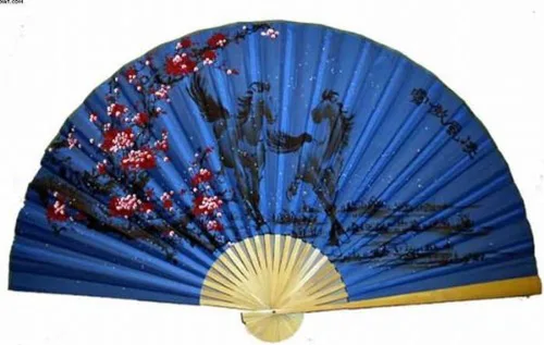 Vista 3 de Ventilador de pared clásico de Feng Shui oriental de 35 pulgadas, dragón negro